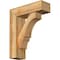 Ekena Millwork Balboa Block Rough Sawn Bracket w/ Offset Brace, Western Red Cedar, 6"W x 18"D x 22"H BKT0604X18X22BOA05RWR - alternate 1
